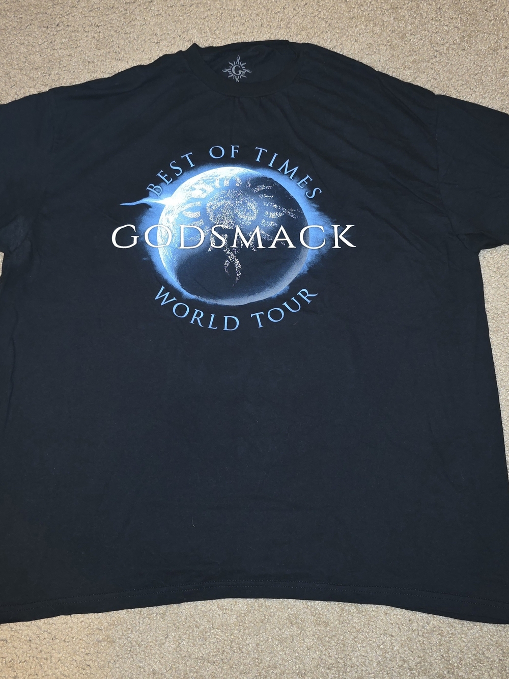 Godsmack Best of Times World Tour Black Graphic Tee